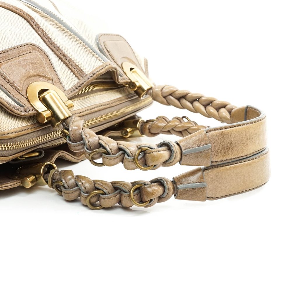 Auth Chloe Heloise Hand Bag Canvas X #14697C77 - Picture 5 of 13